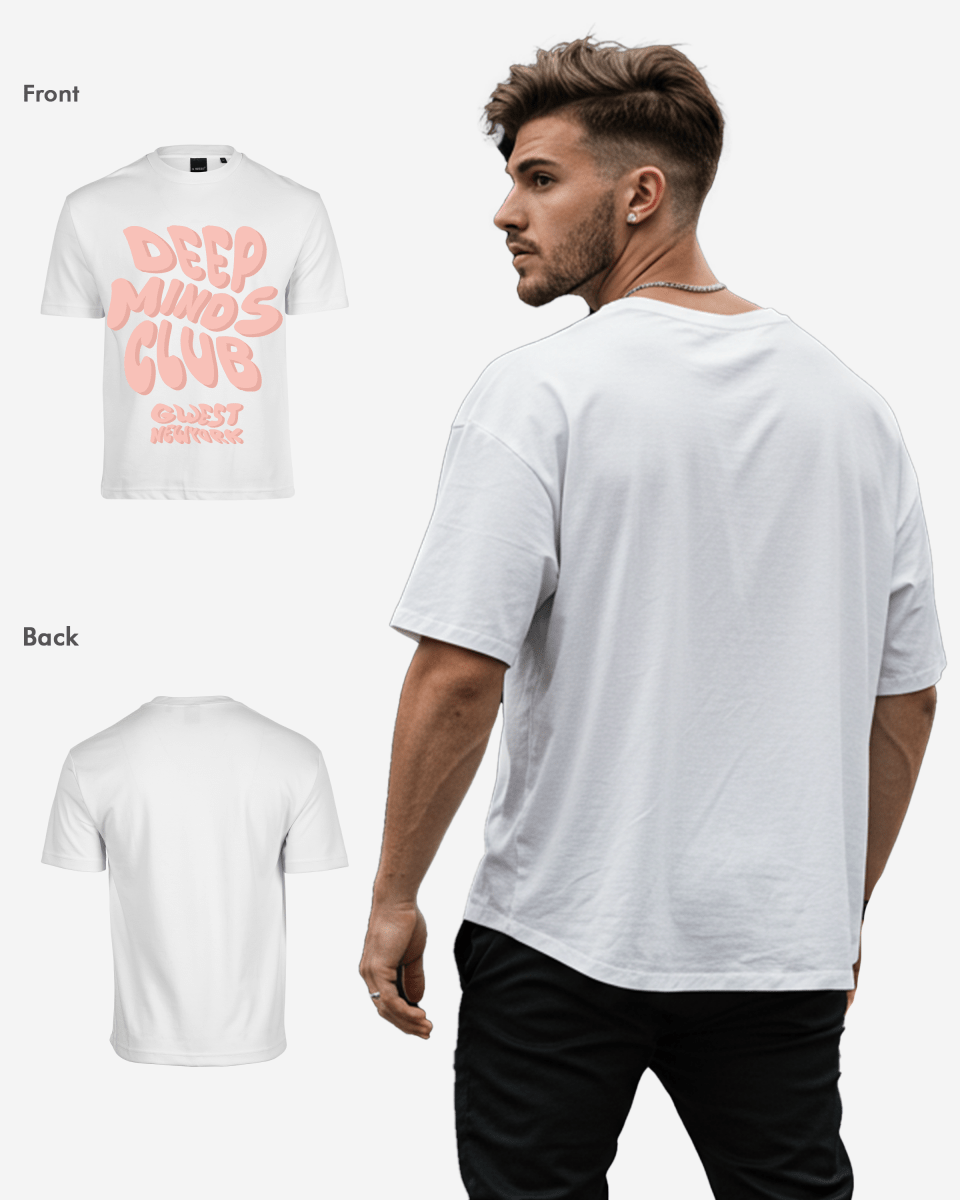 G West Mens Deep Minds Club Oversized Tee