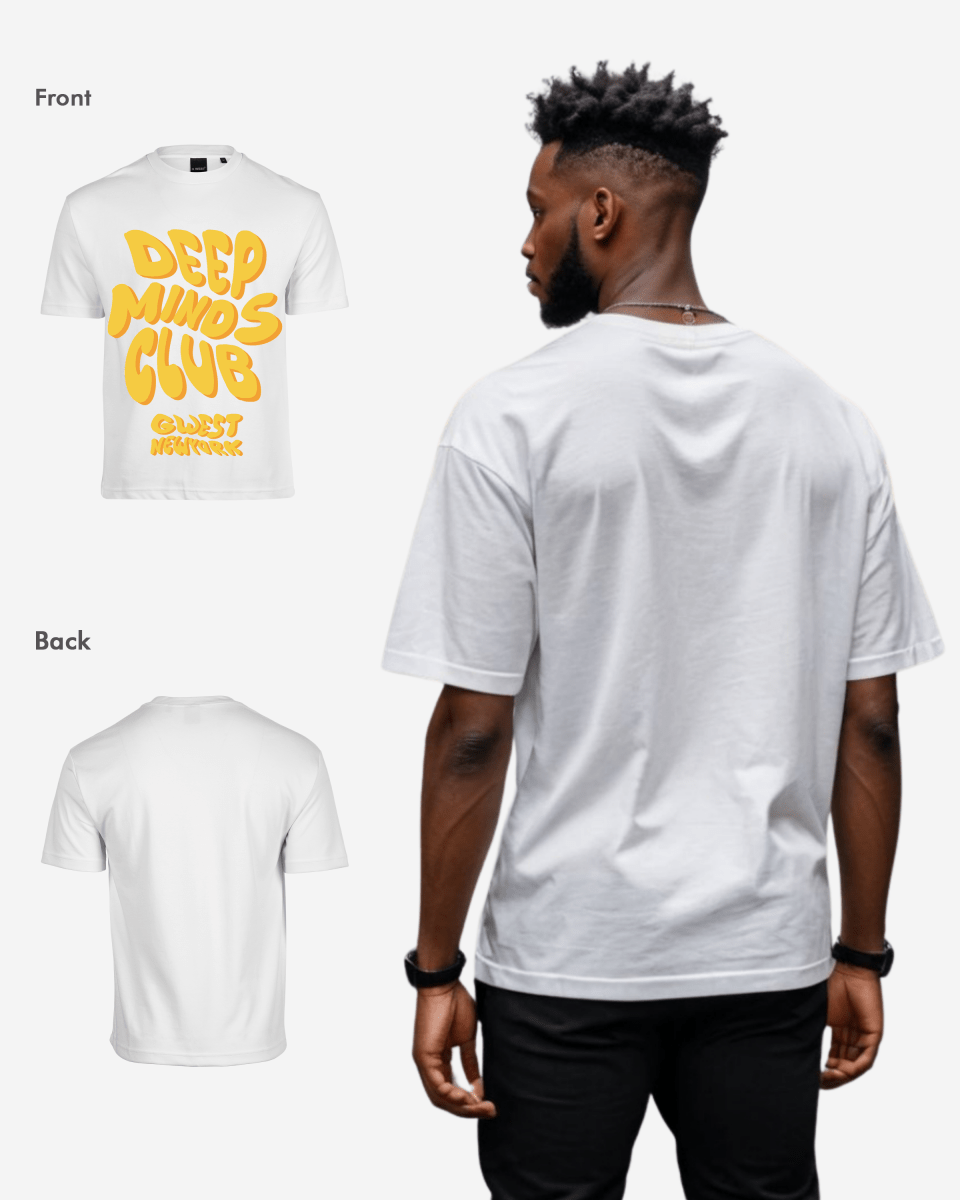 G West Mens Deep Minds Club Oversized Tee