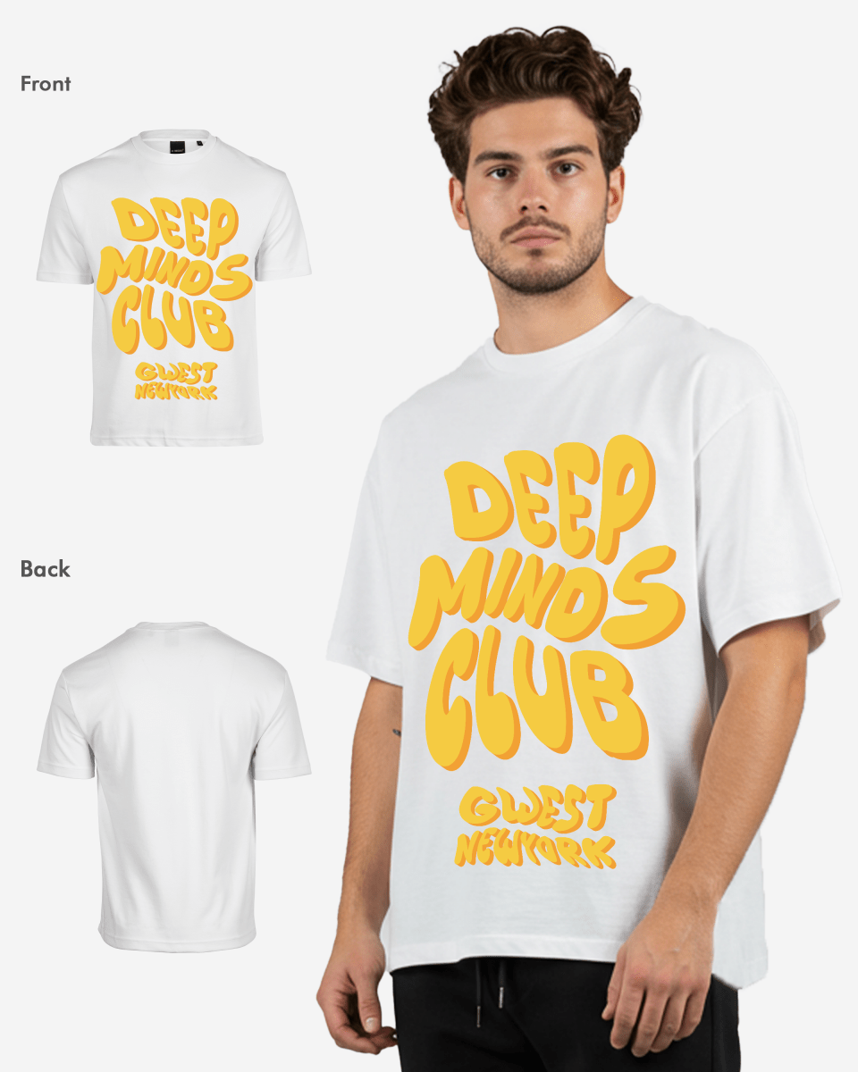 G West Mens Deep Minds Club Oversized Tee