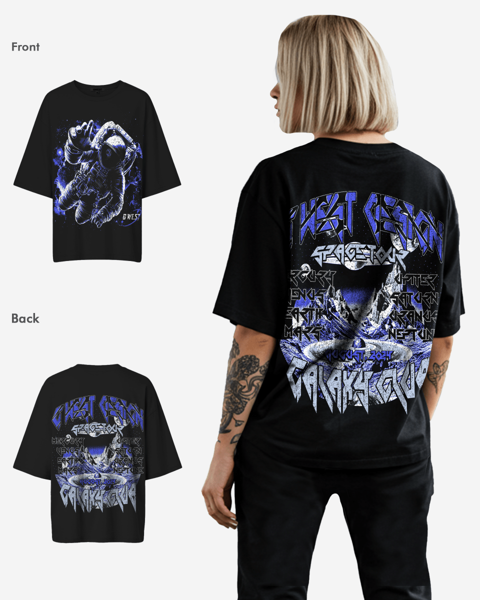 G West Womens Galaxy Premium Oversized Tee