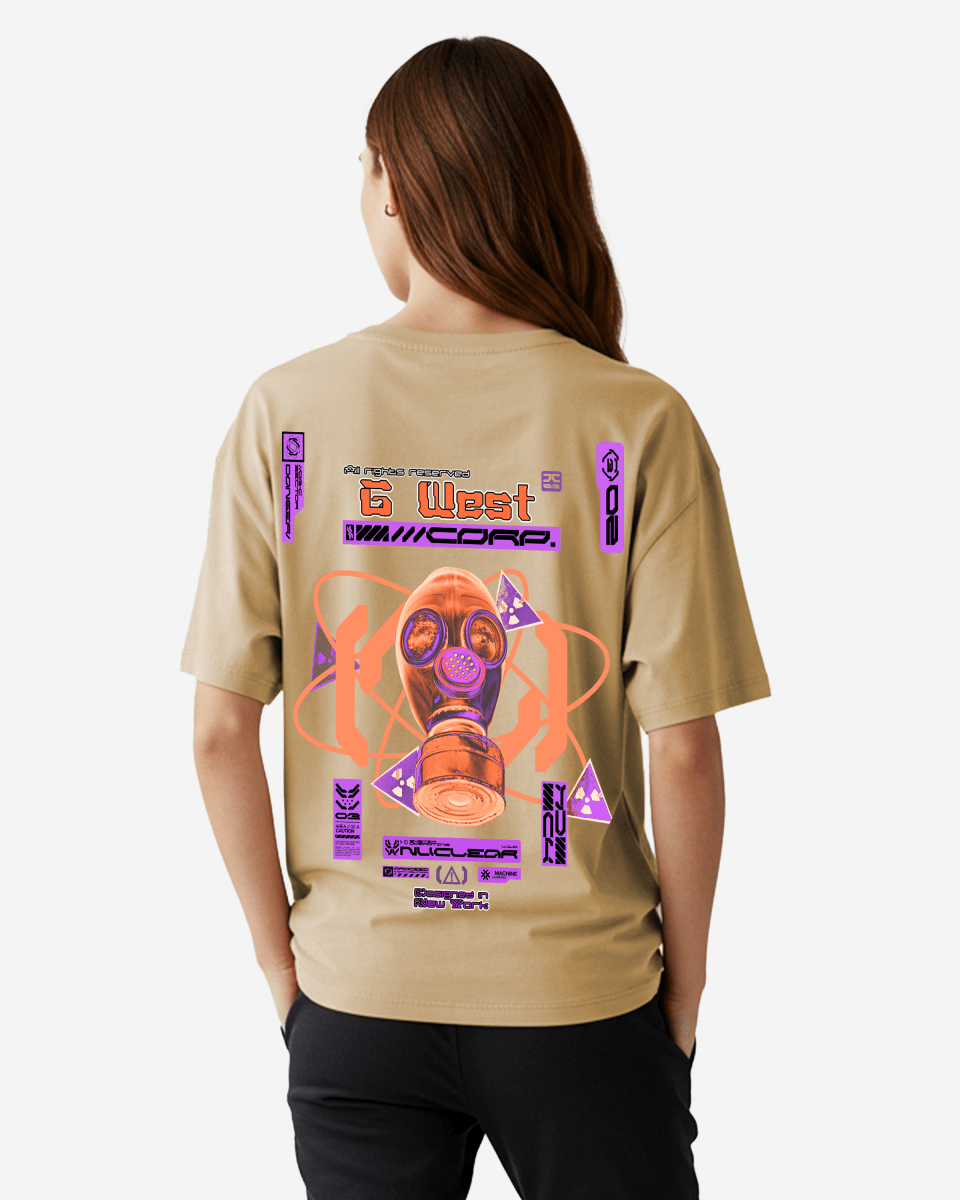 G West Womens Gas Helmetlife Style Oversized Tee