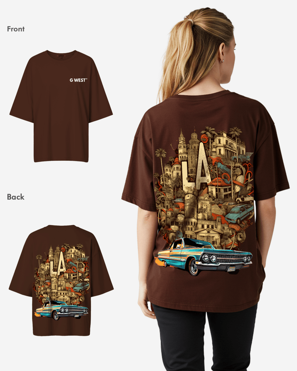 G West Womens La Culture Oversized T Shirt