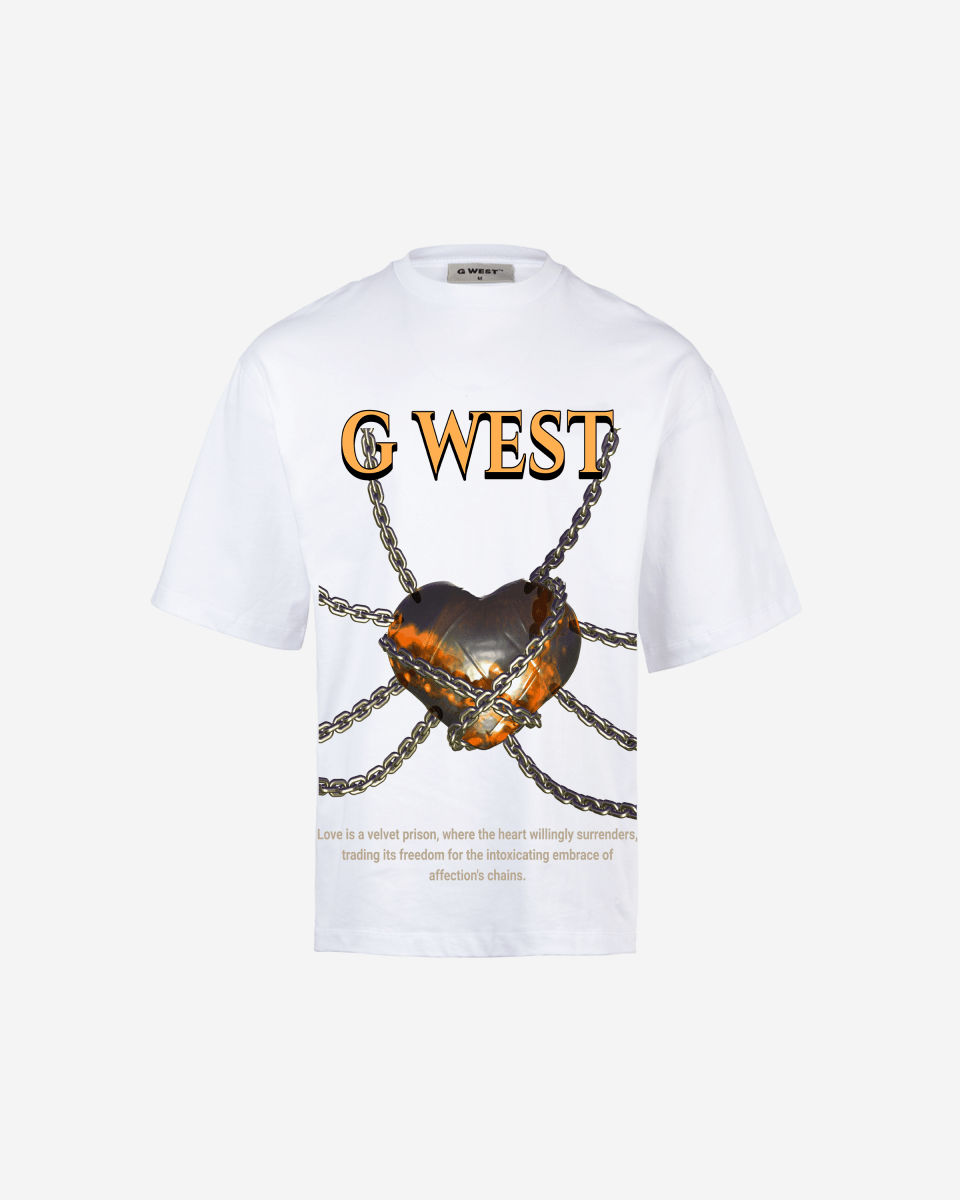 G WEST Locked in Love Oversized T-Shirt Mens
