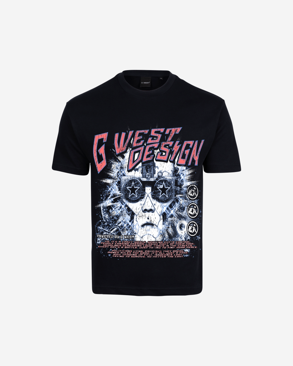 G West Mens  Chasing Dreams Premium Oversized Tee Front And Back Print