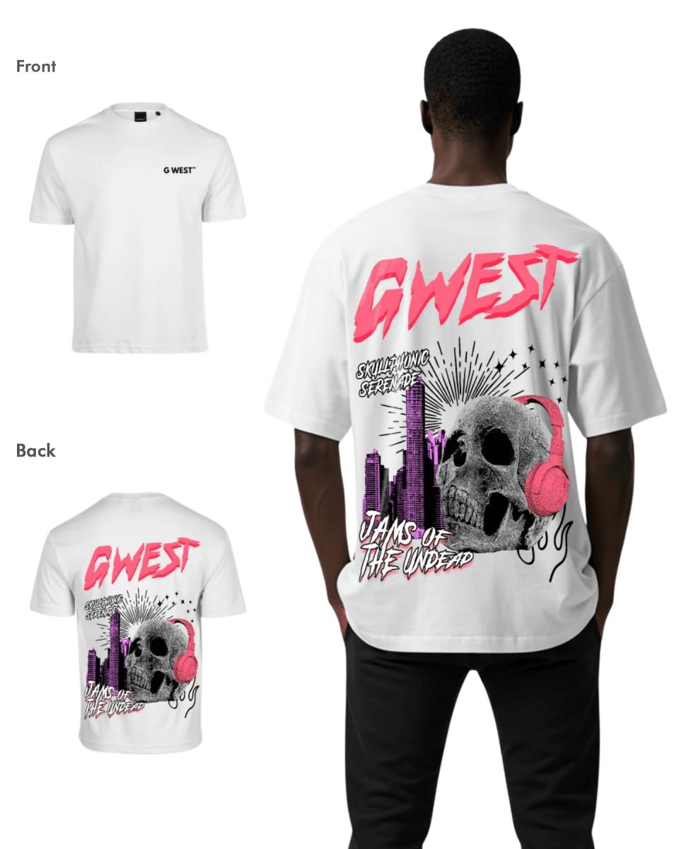 G West Mens Oversized Jams Of The Undead Tee