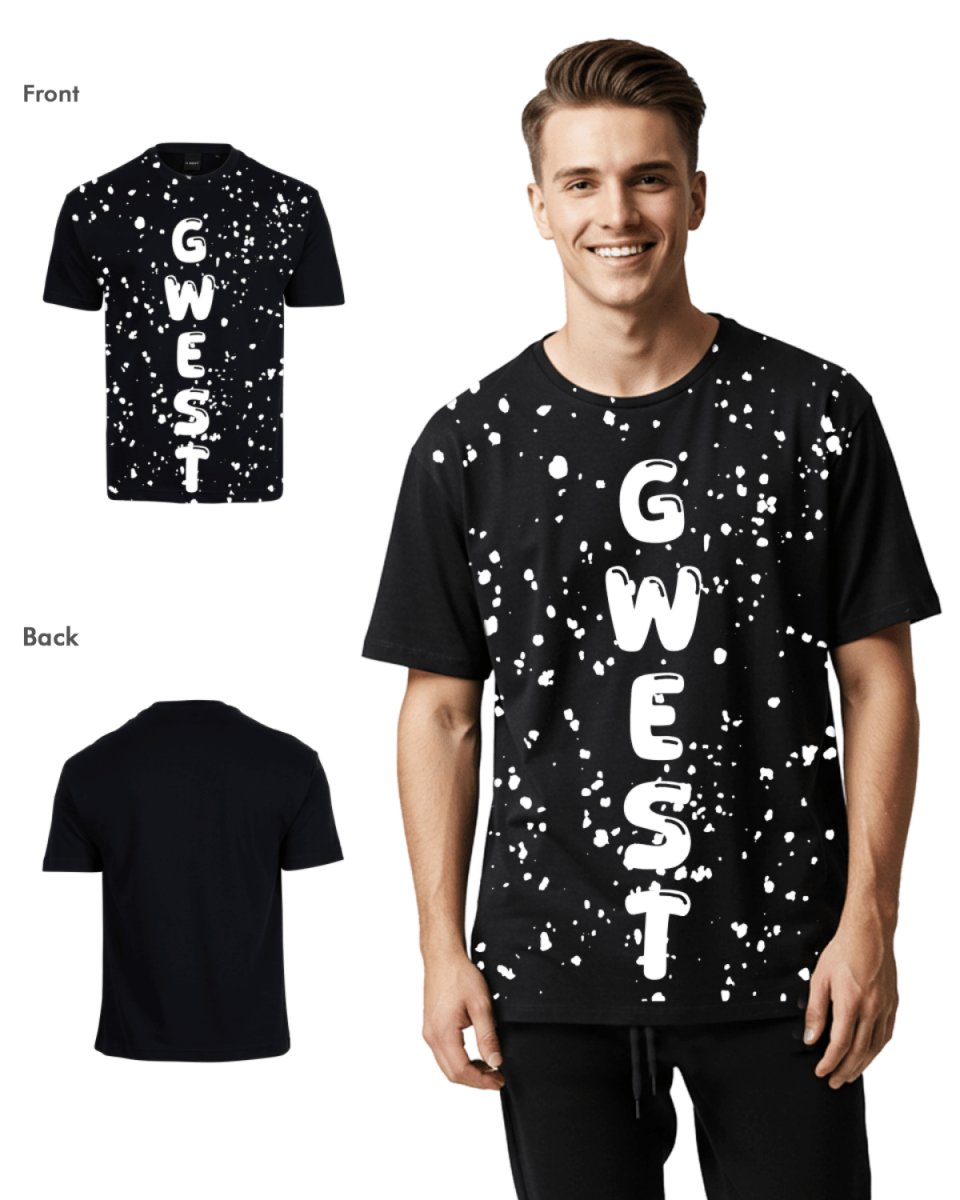 G West Mens Oversized Splatter Tee