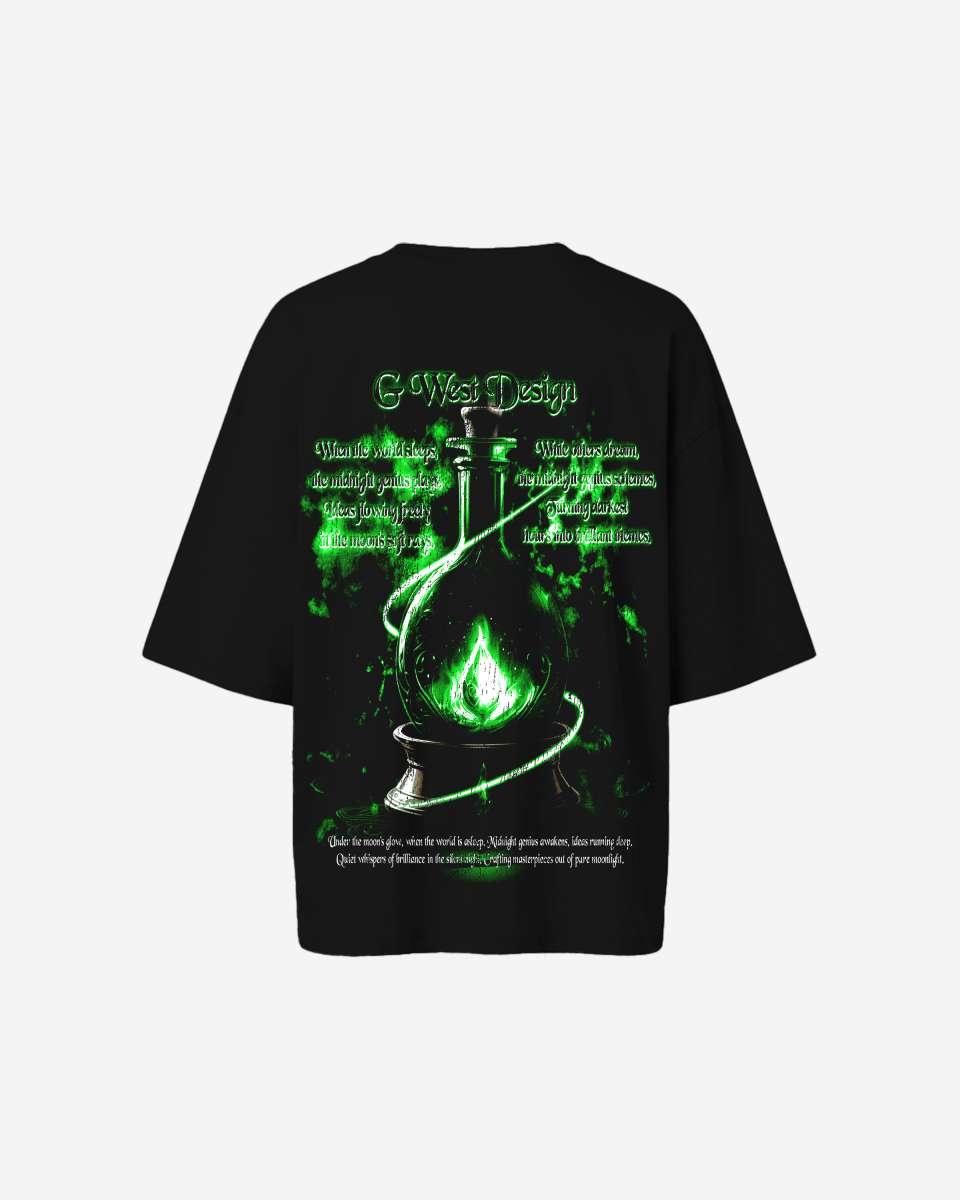G West Womens Midnight Genius Premium Oversized Tee