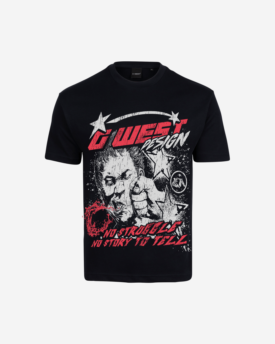 G West Mens No Struggle No Story Oversized Tee