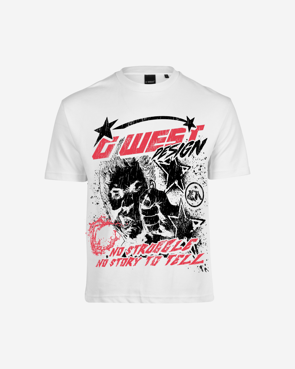 G West Mens No Struggle No Story Oversized Tee