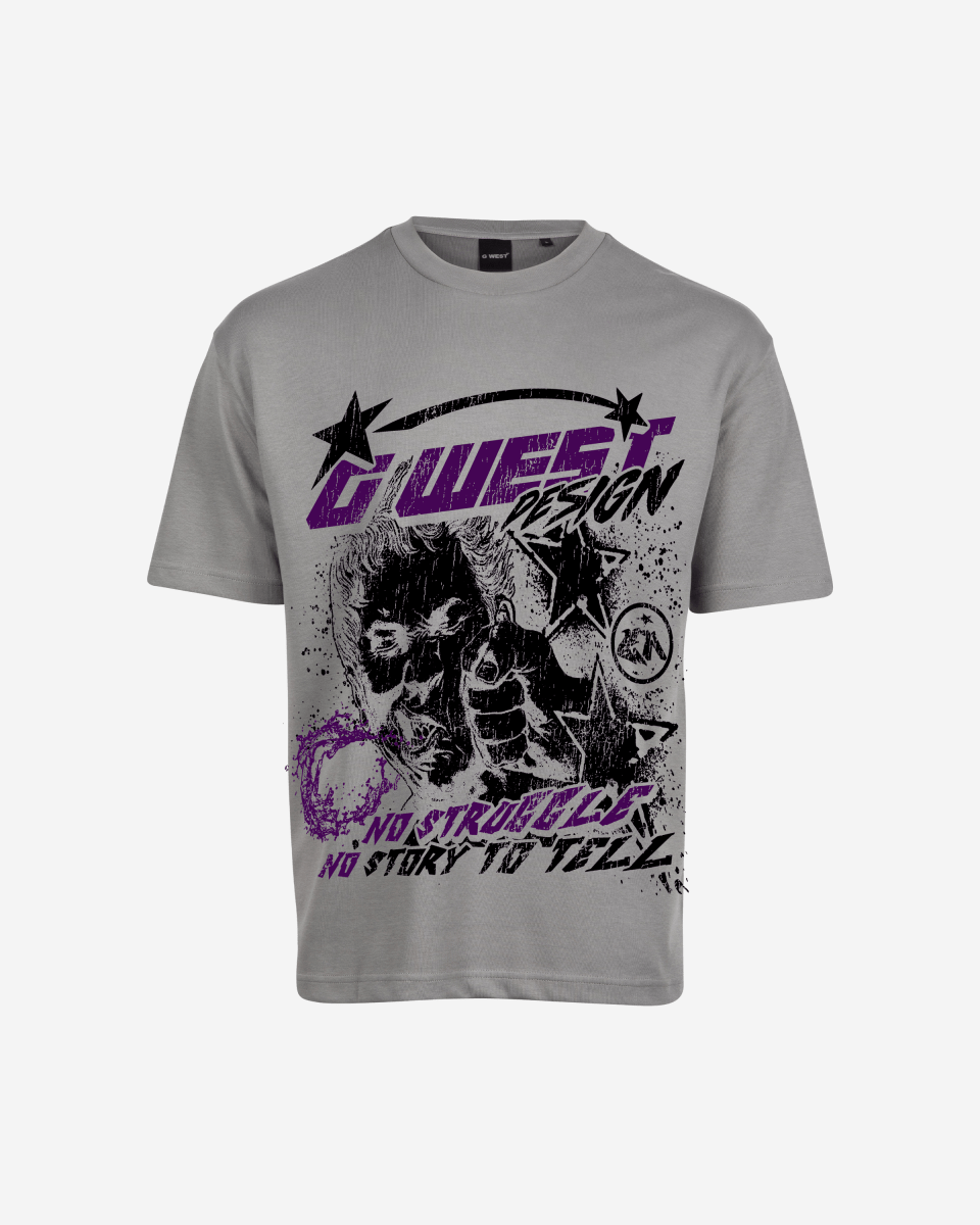 G West Mens No Struggle No Story Oversized Tee