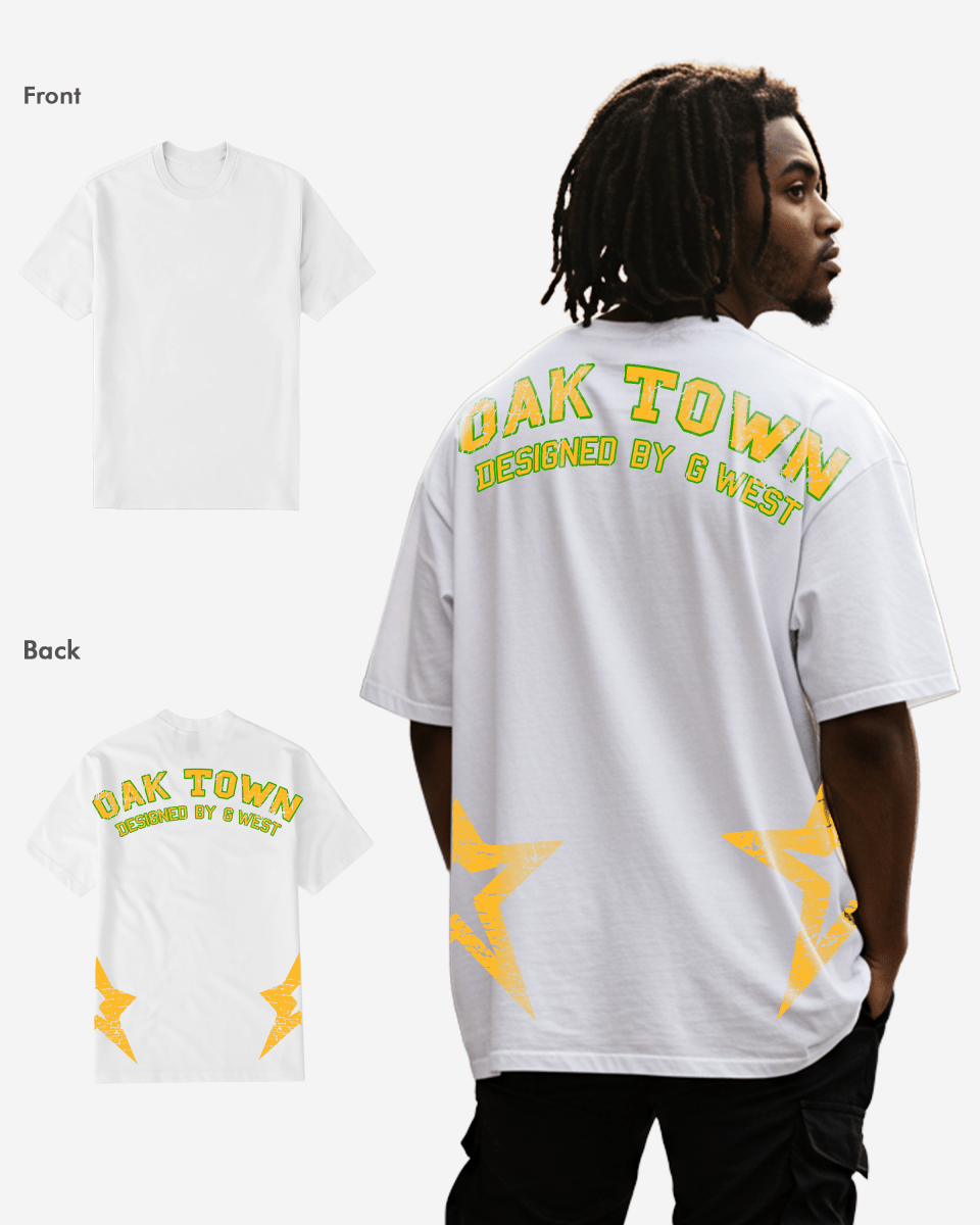 G West Oak Town White T-Shirt Big and Tall Mens