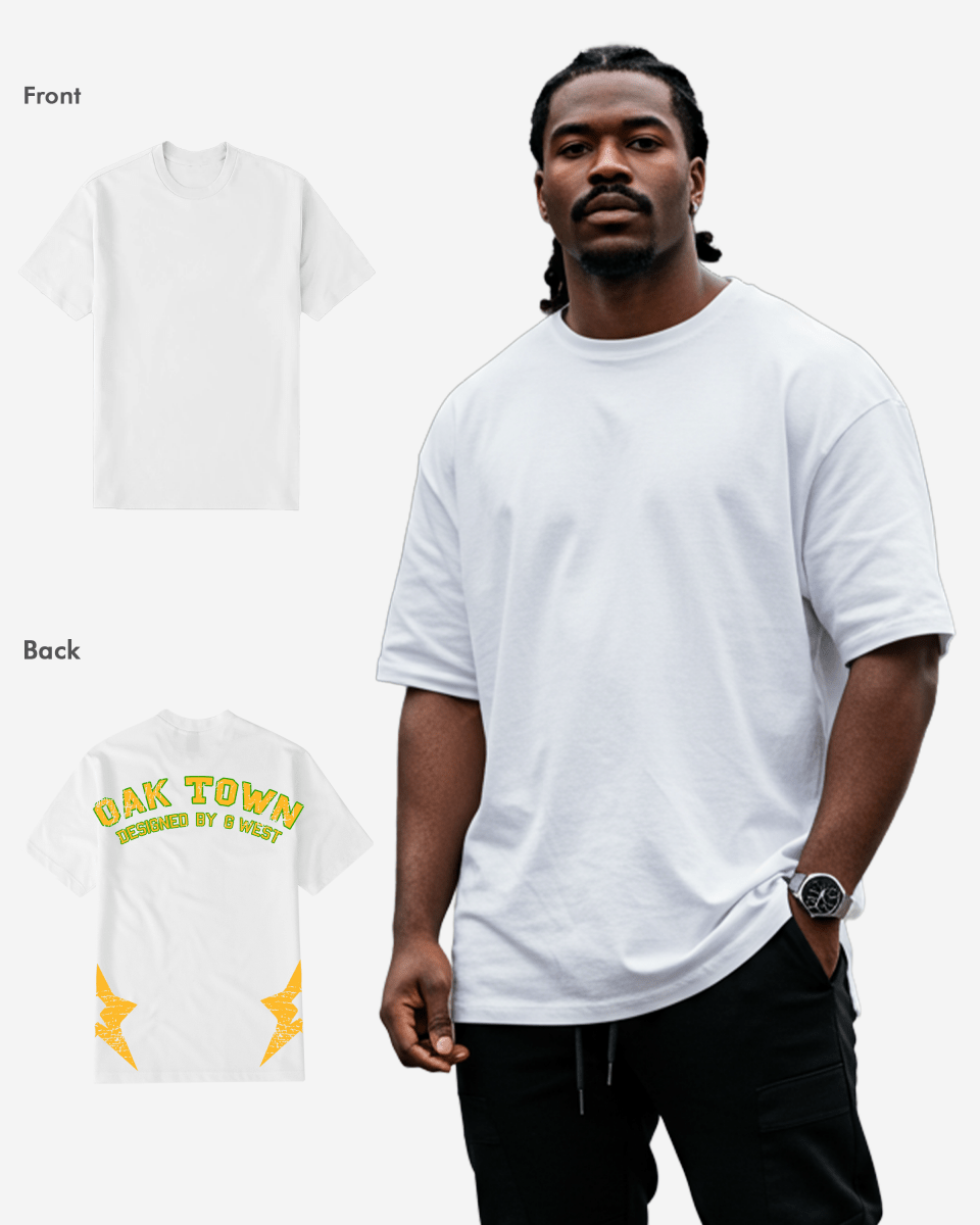 G West Oak Town White T-Shirt Big and Tall Mens
