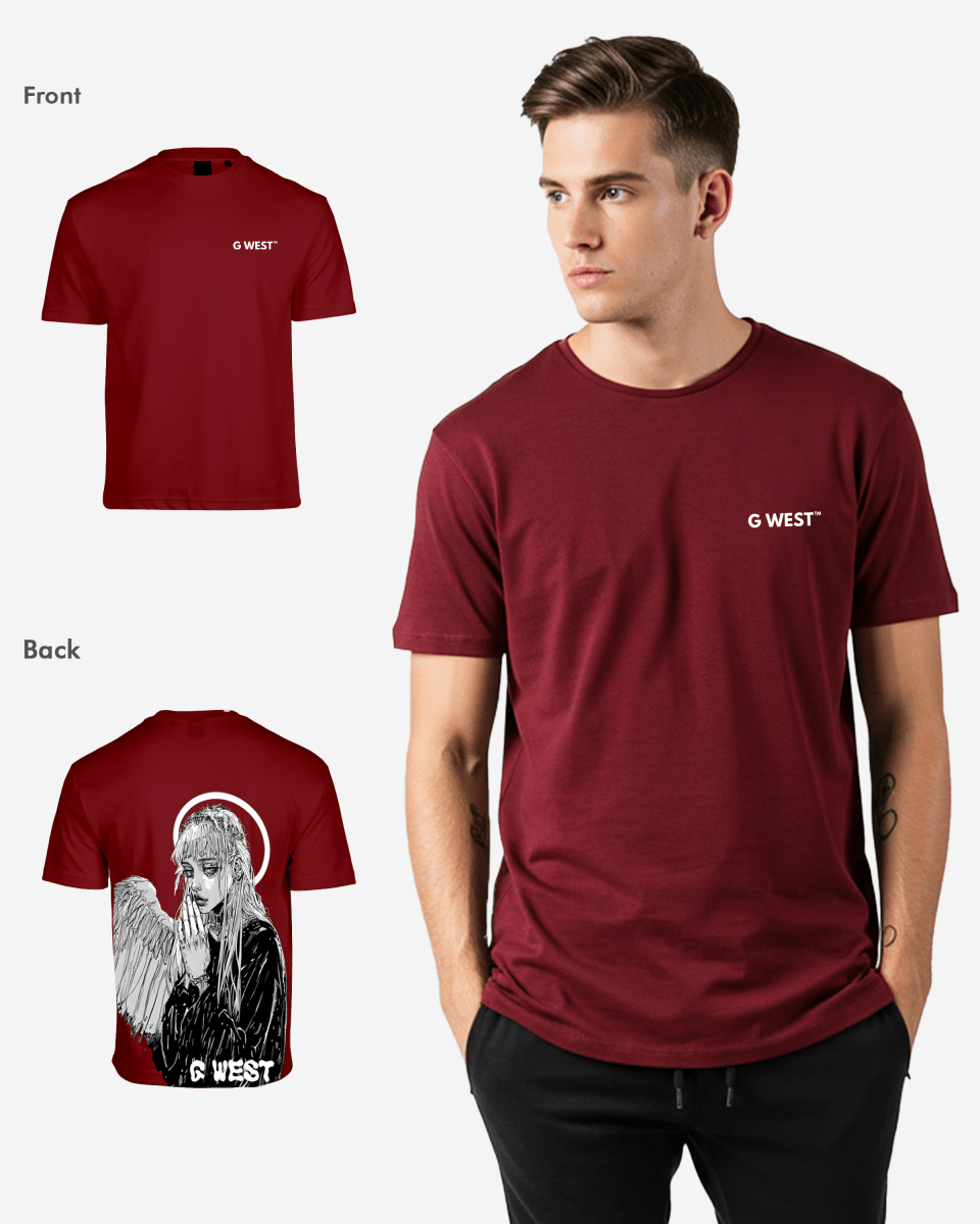 G West Mens Oversized Angel Girl Tee
