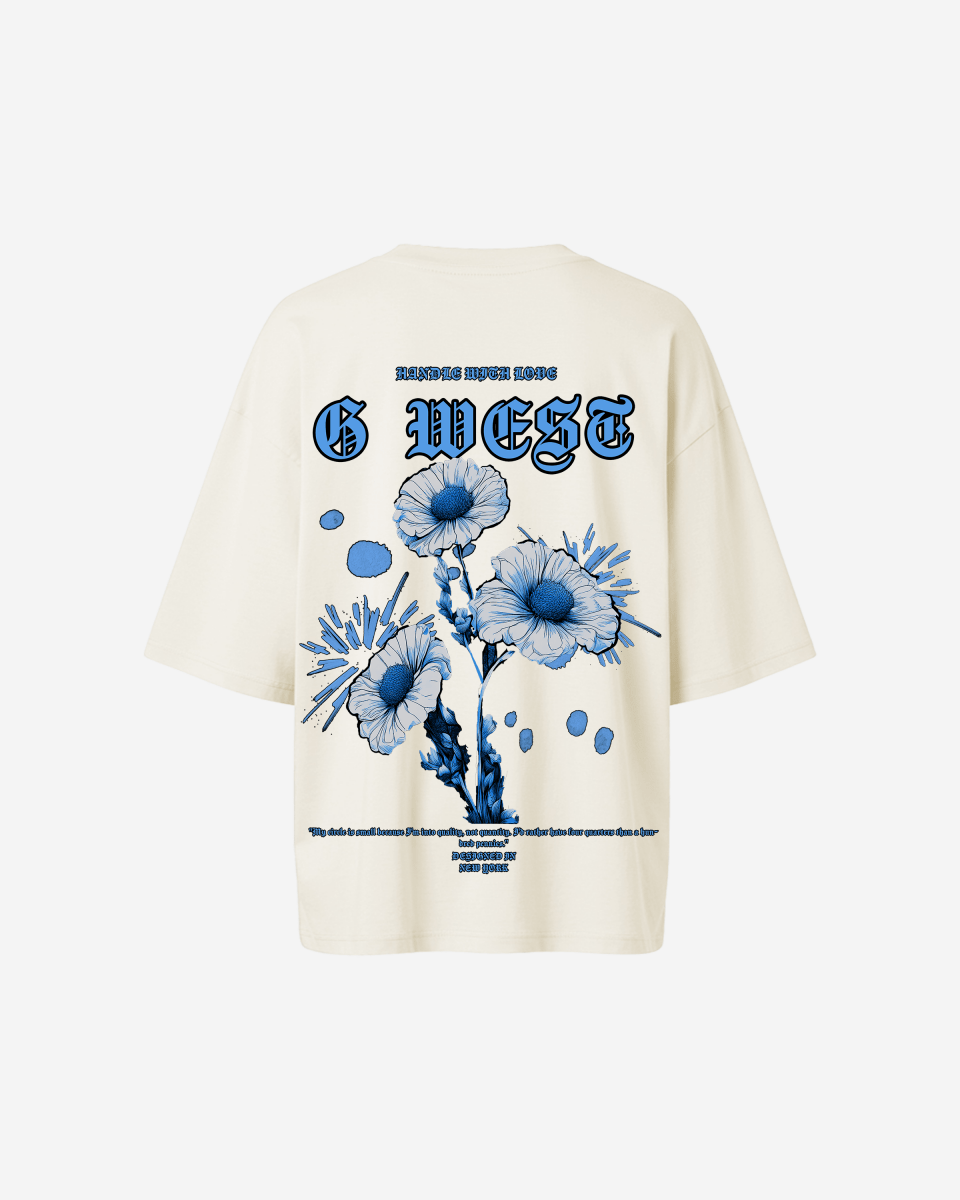 G West Womens Oversized Blue Garden Tee
