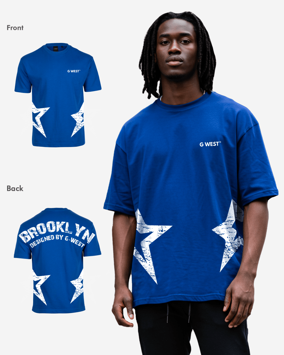 G West Mens Oversized Brooklyn Arch Logo Tee