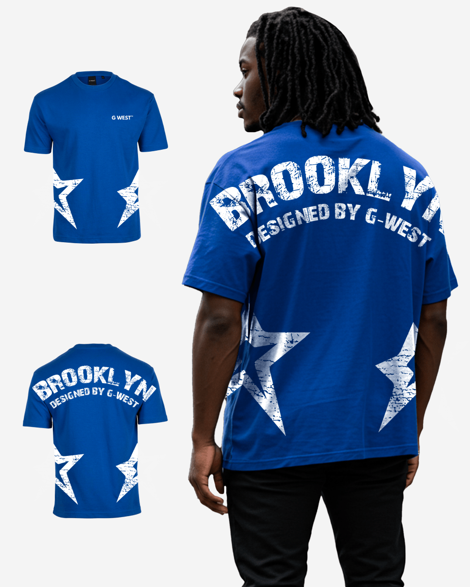 G West Mens Oversized Brooklyn Arch Logo Tee