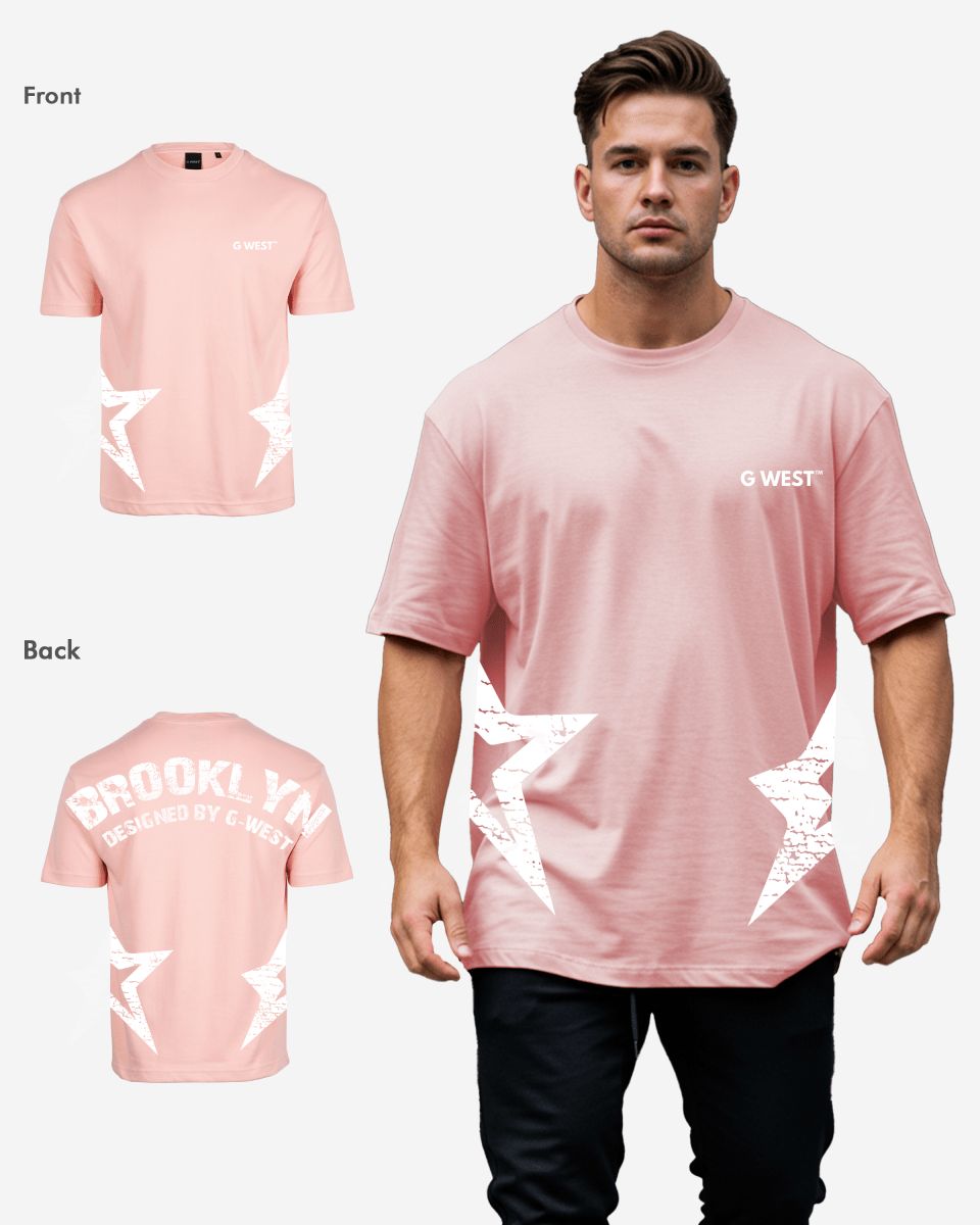 G West Mens Oversized Brooklyn Arch Logo Tee