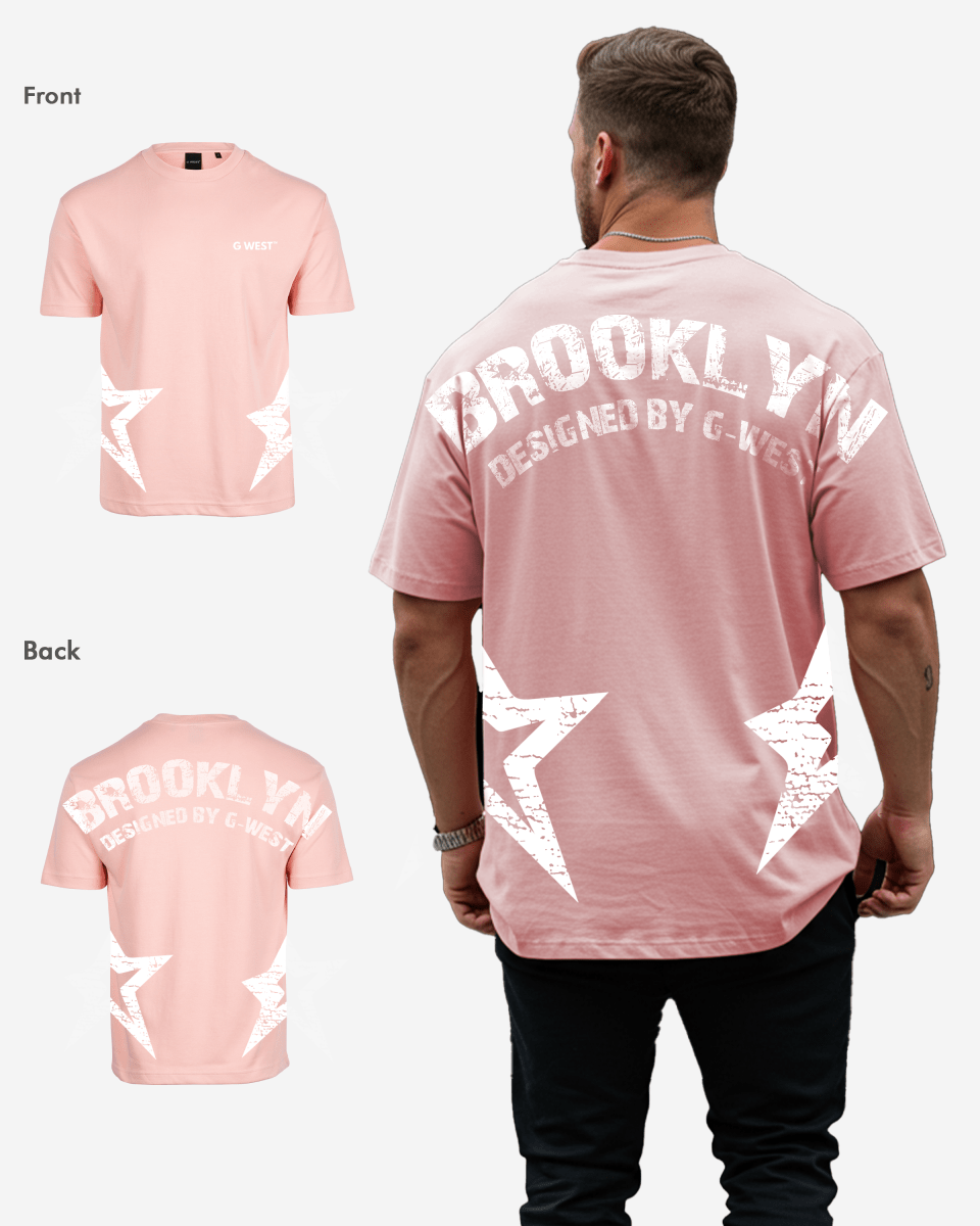 G West Mens Oversized Brooklyn Arch Logo Tee