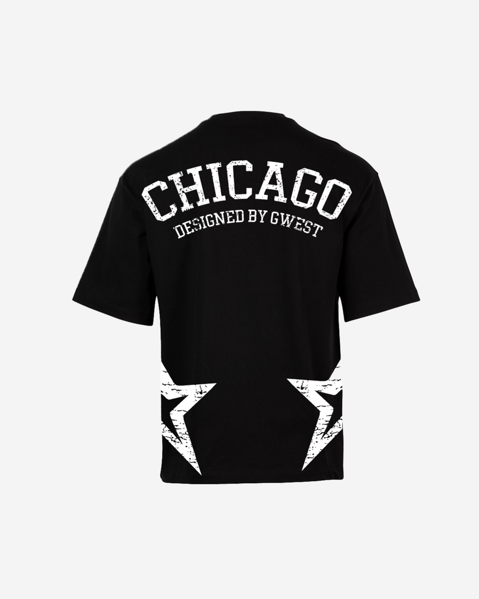 G West Mens Oversized Chicago Arch Logo Tee