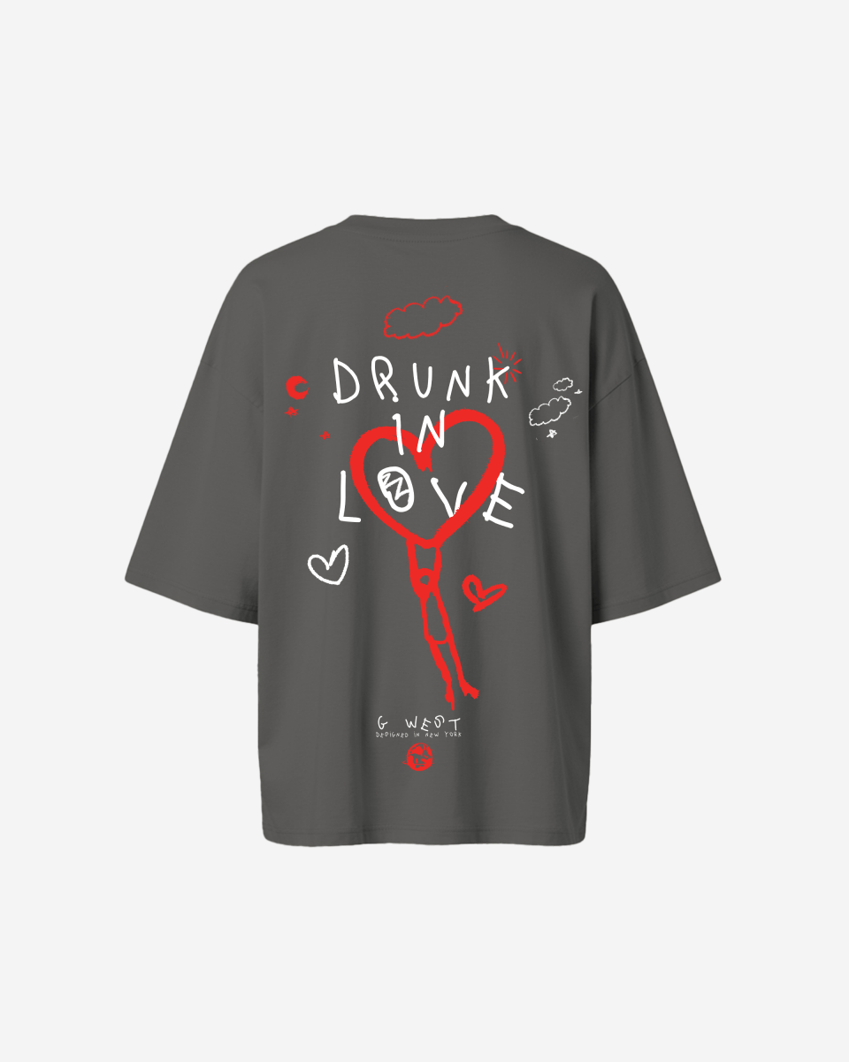 G West Womens Oversized Drunk In Love Tee