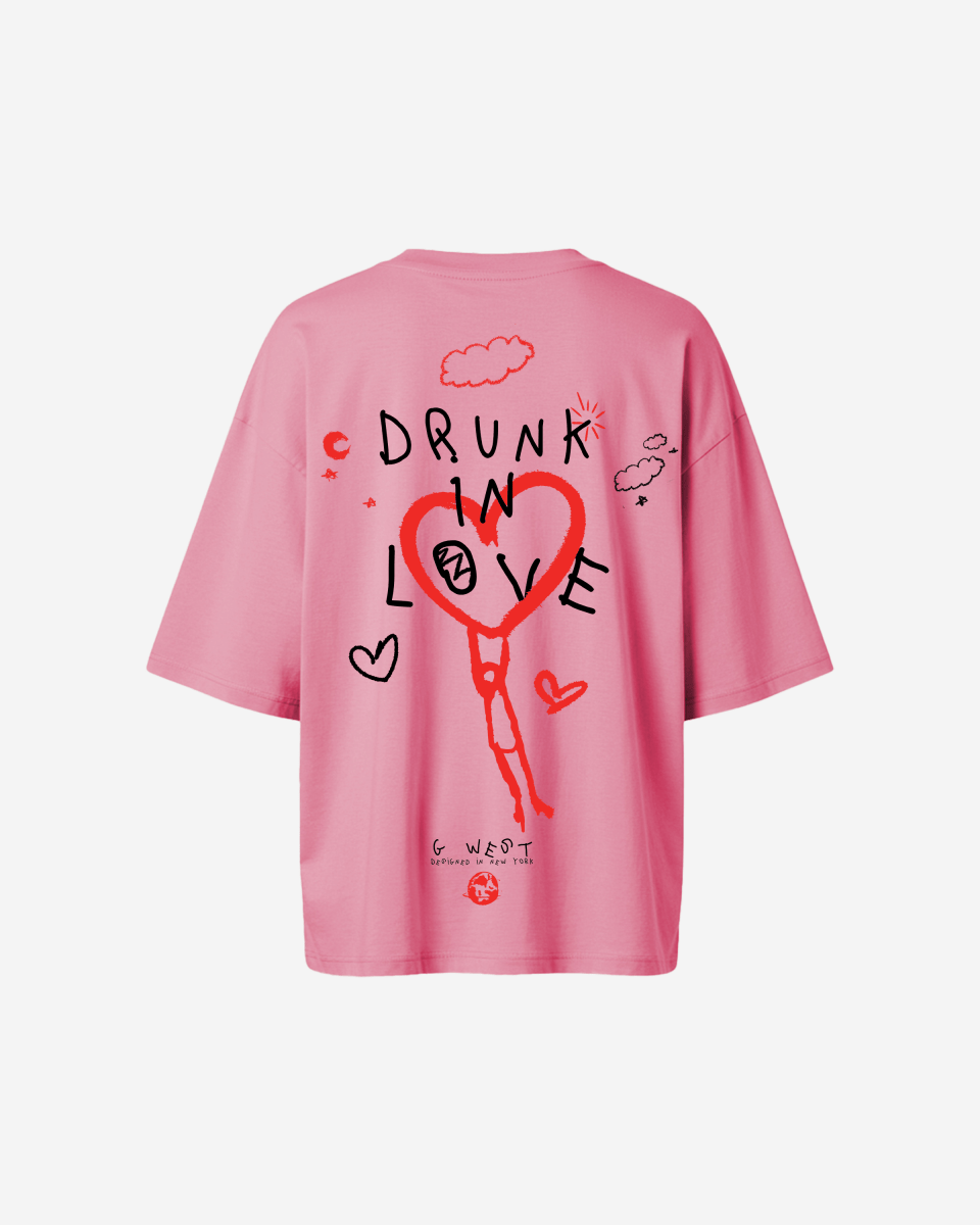 G West Womens Oversized Drunk In Love Tee