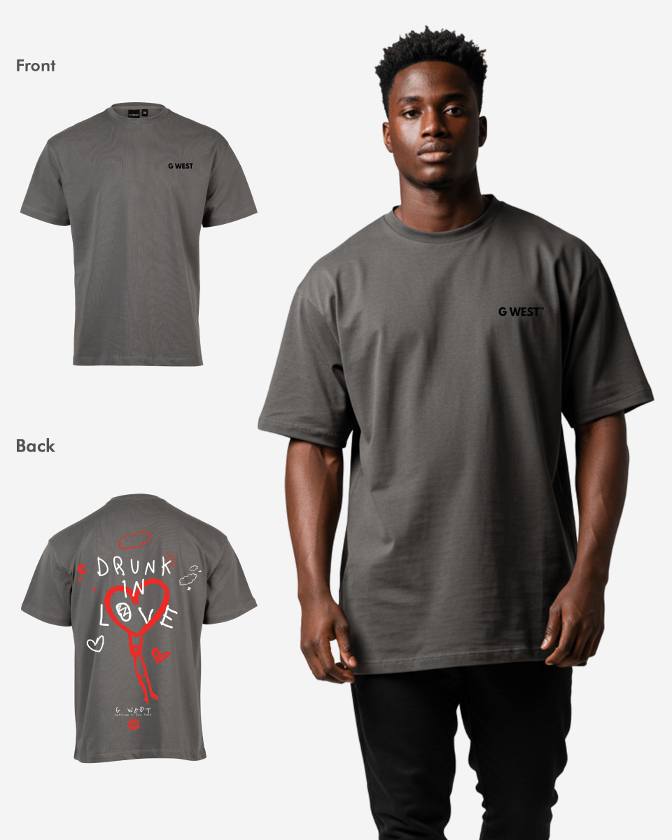 G West Mens Oversized Drunk In Love Tee
