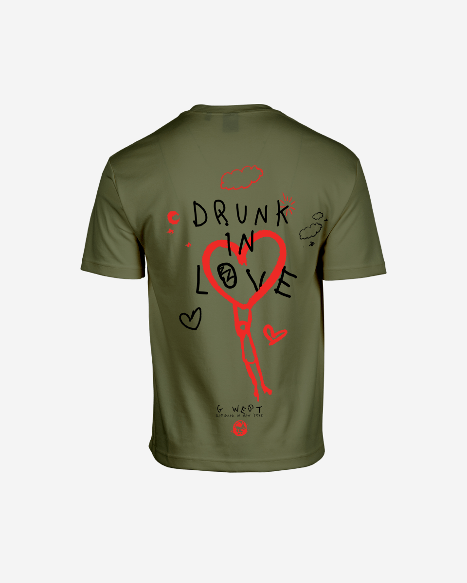 G West Mens Oversized Drunk In Love Tee