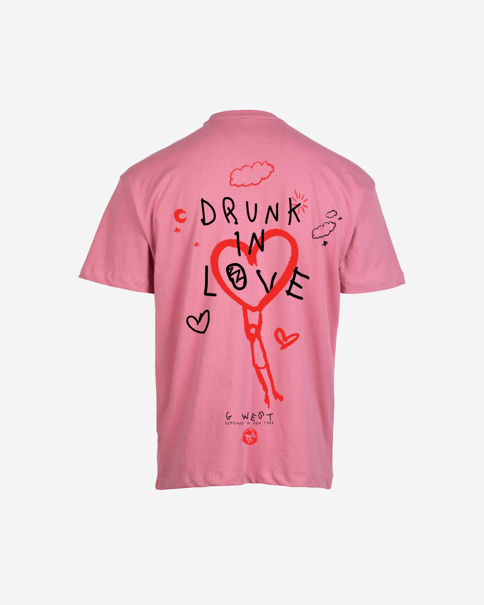 G West Mens Oversized Drunk In Love Tee