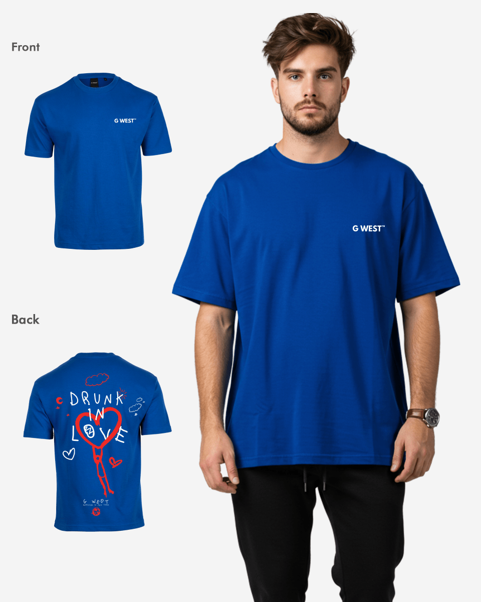 G West Mens Oversized Drunk In Love Tee