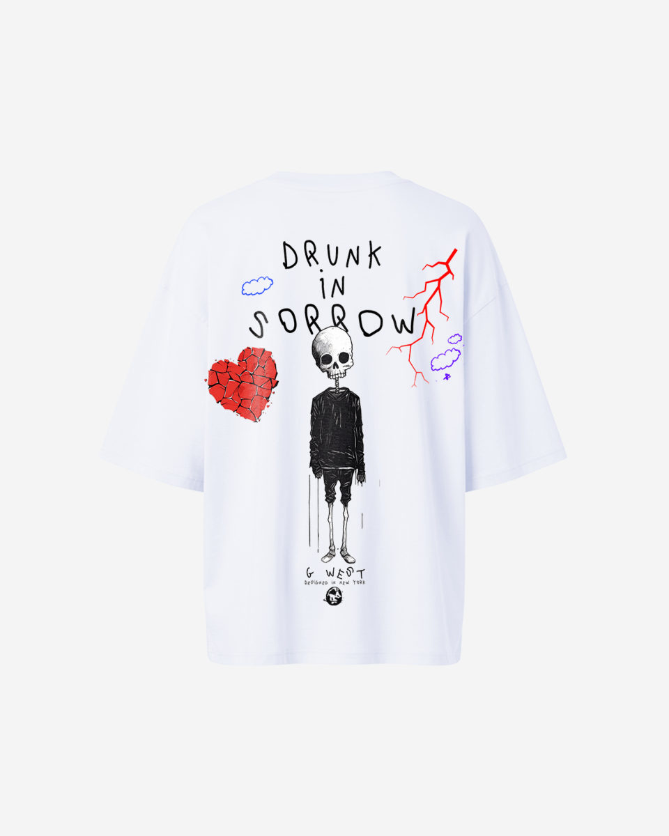 G West Womens Oversized Drunk In Sorrow Tee