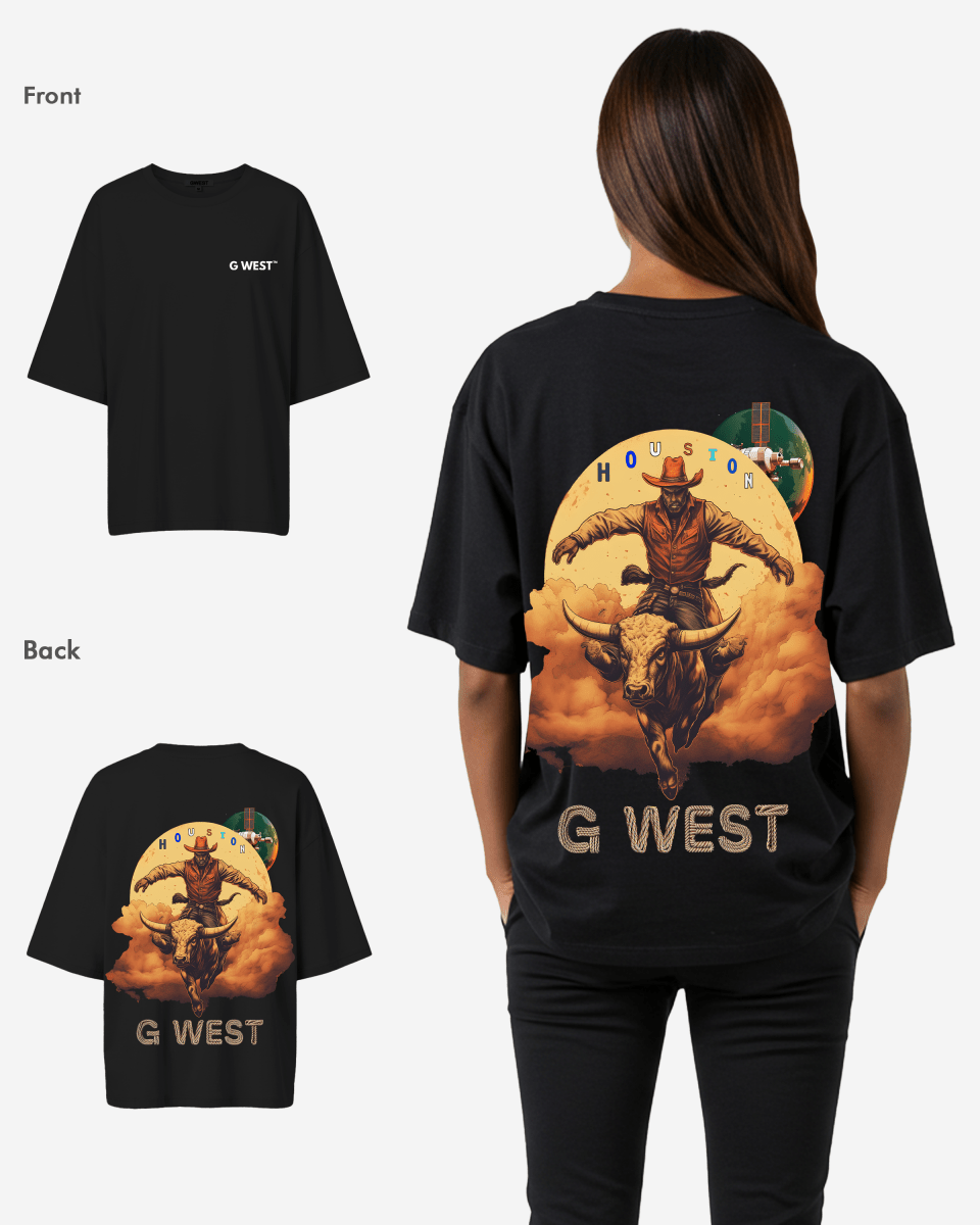 G West Womens Oversized Houston Rodeo T-Shirt