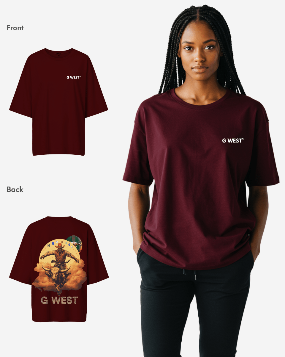 G West Womens Oversized Houston Rodeo T-Shirt