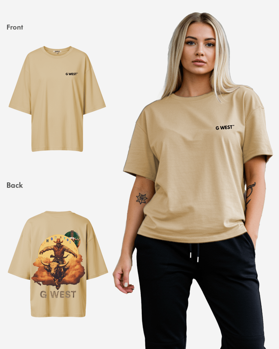 G West Womens Oversized Houston Rodeo T-Shirt