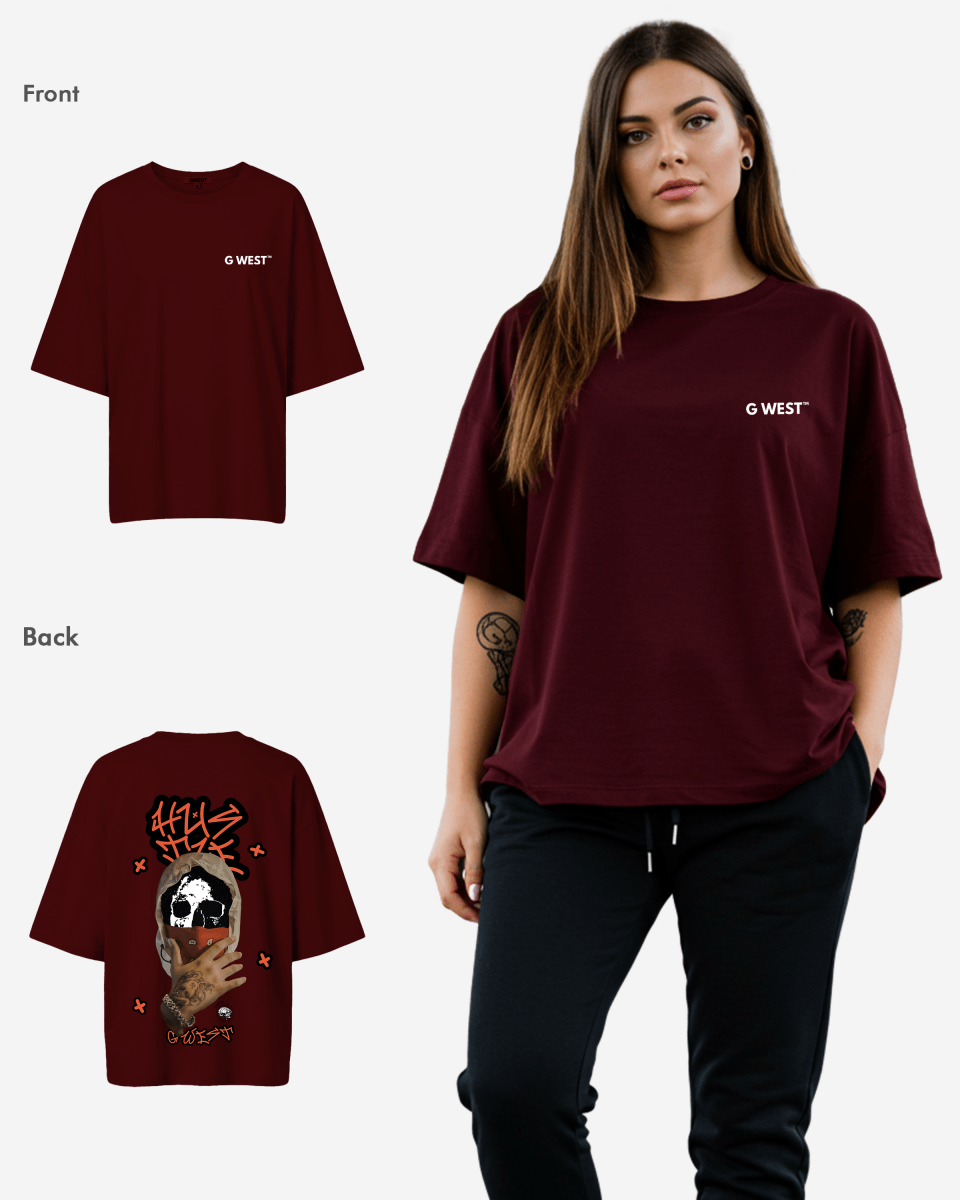 G West Womens Oversized Hustle T-Shirt