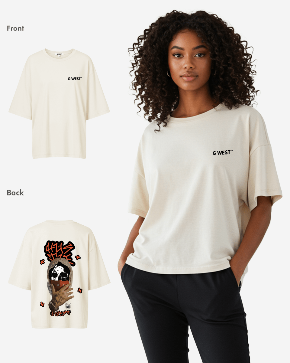 G West Womens Oversized Hustle T-Shirt