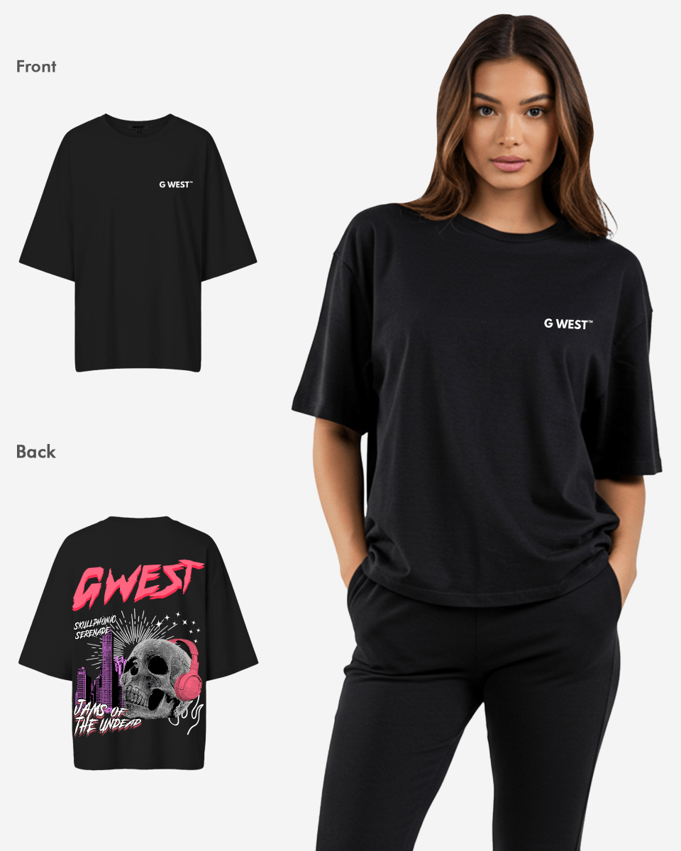 G West Womens Oversized Jams Of The Undead Tee