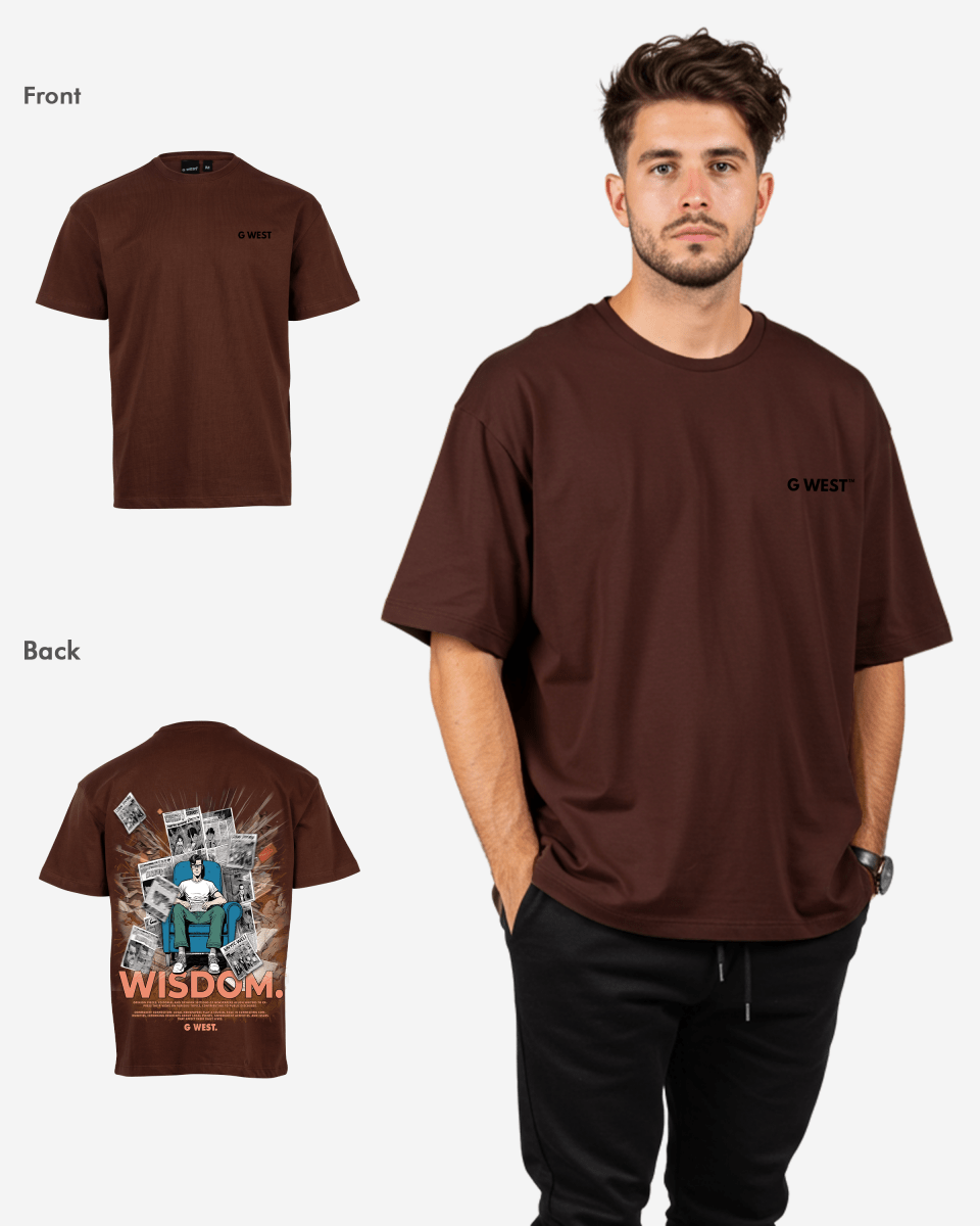 G West Mens Oversized Library T Shirt