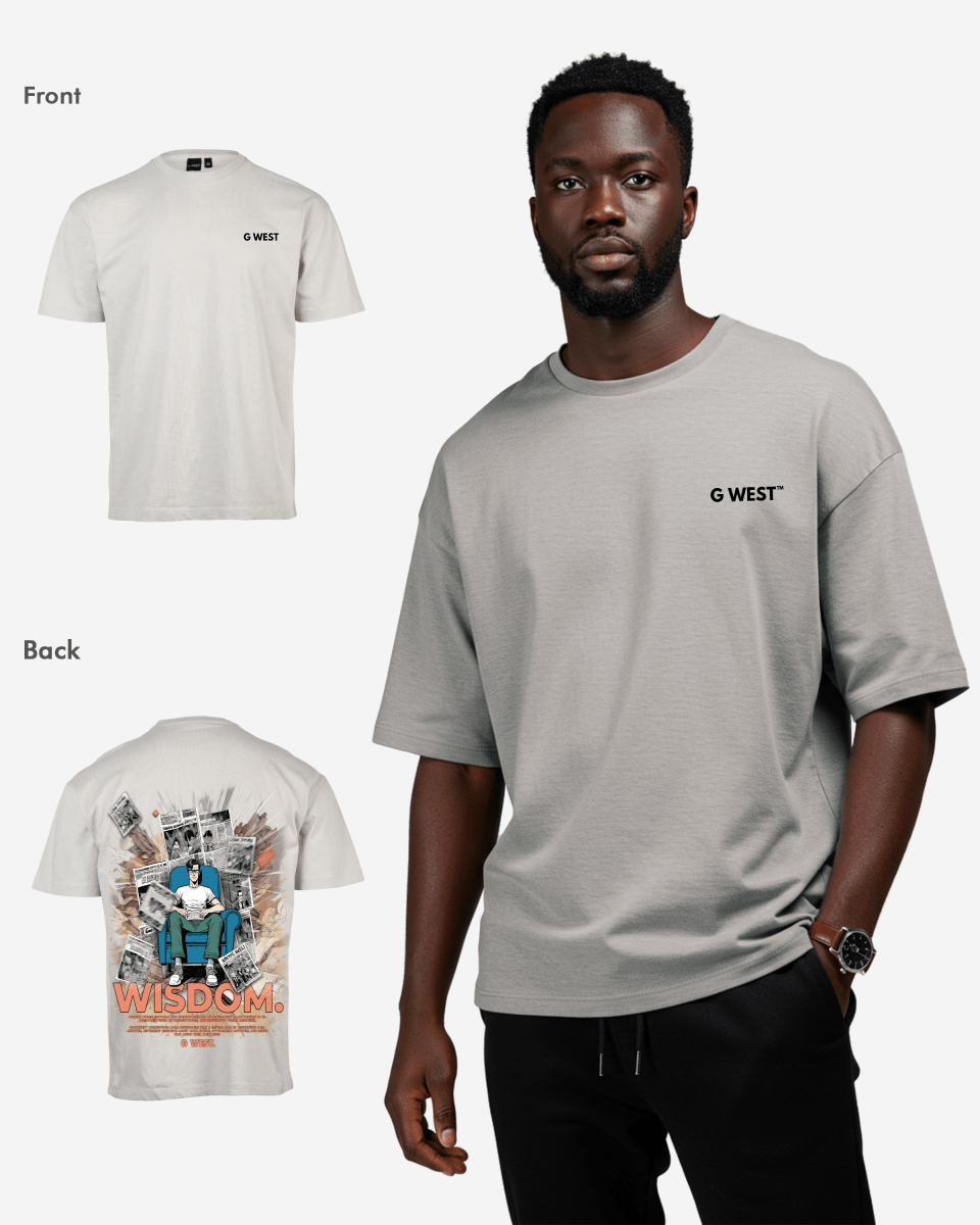 G West Mens Oversized Library T Shirt