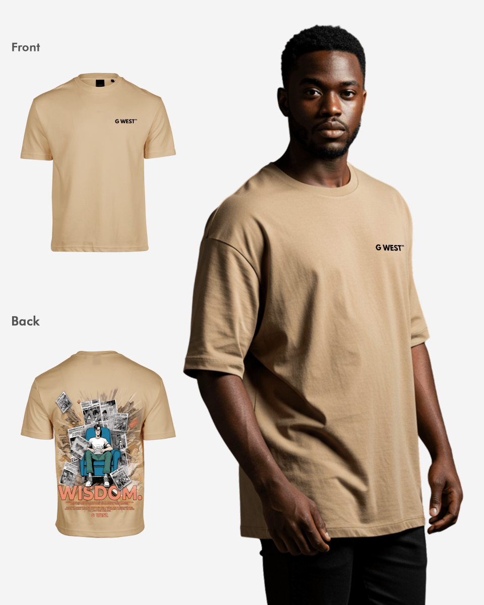 G West Mens Oversized Library T Shirt