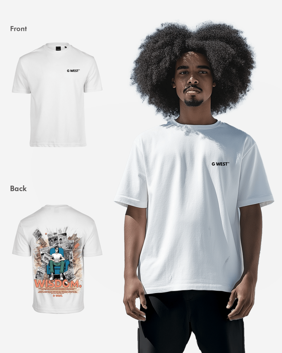G West Mens Oversized Library T Shirt