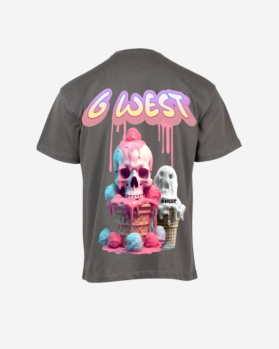 G West Mens Oversized Melting Ice Cream Tee