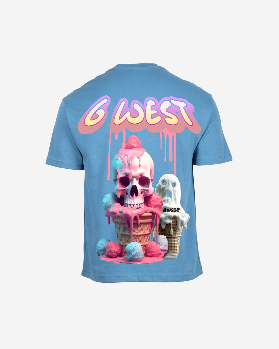 G West Mens Oversized Melting Ice Cream Tee