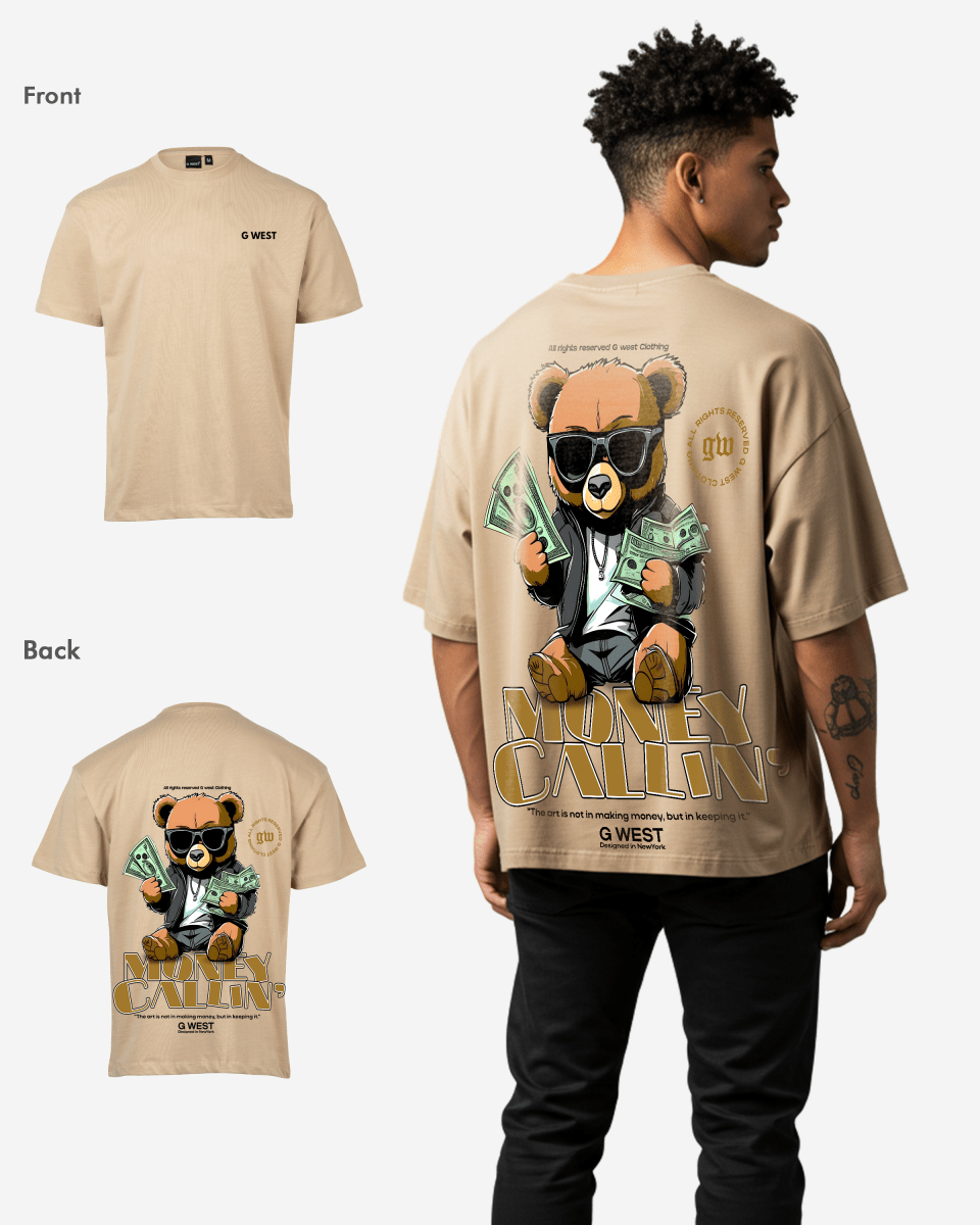 G West Mens Oversized Money Calling T Shirt
