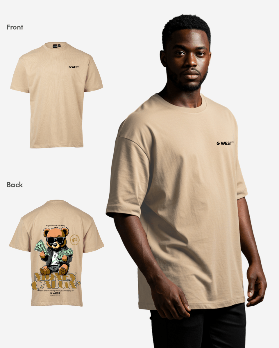 G West Mens Oversized Money Calling T Shirt