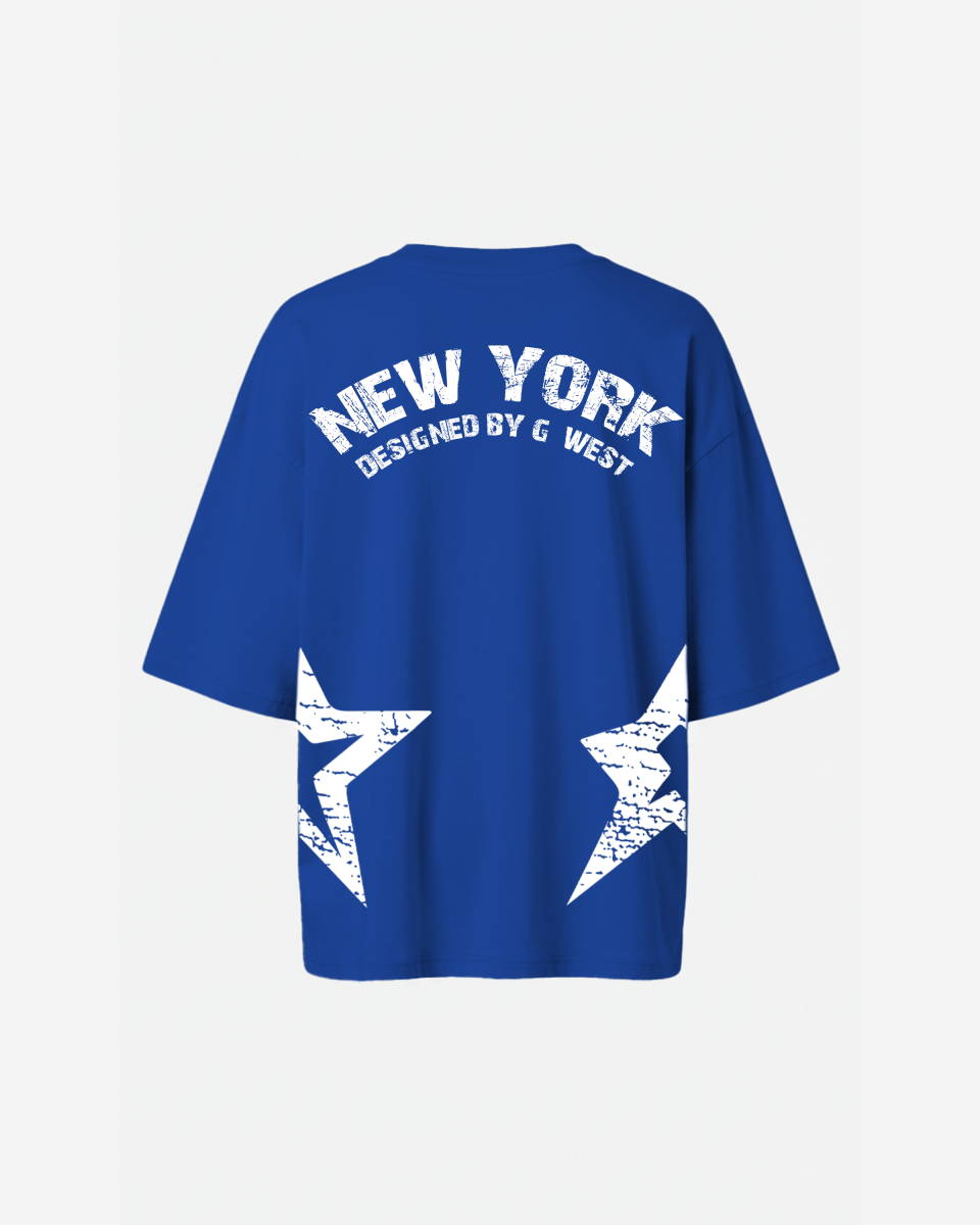 G West Womens Oversized New York Arch Logo Tee