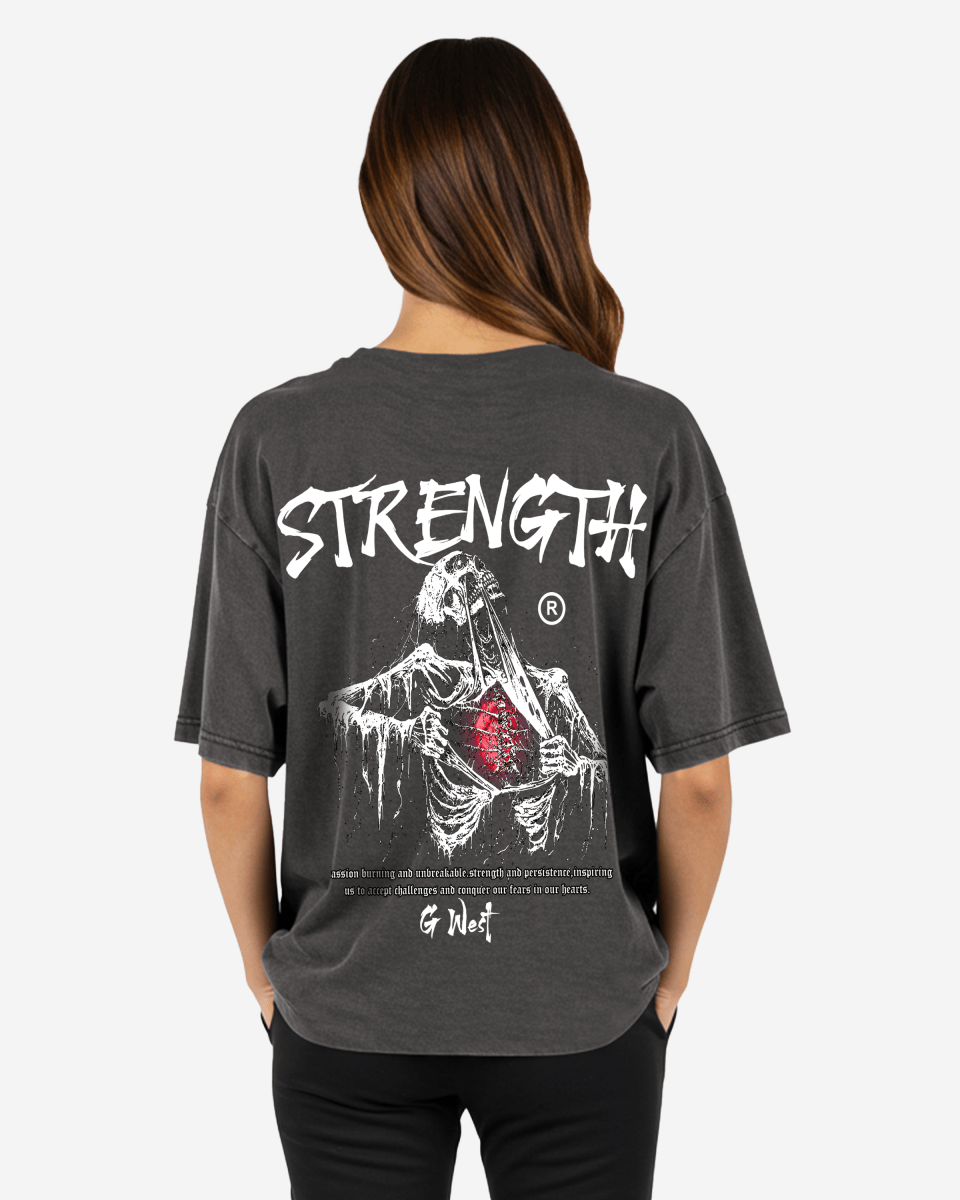 G West Womens Oversized Ripping Skeleton Tee