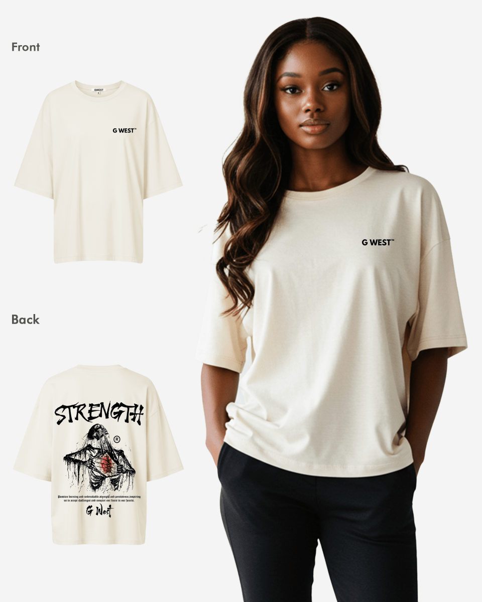 G West Womens Oversized Ripping Skeleton Tee