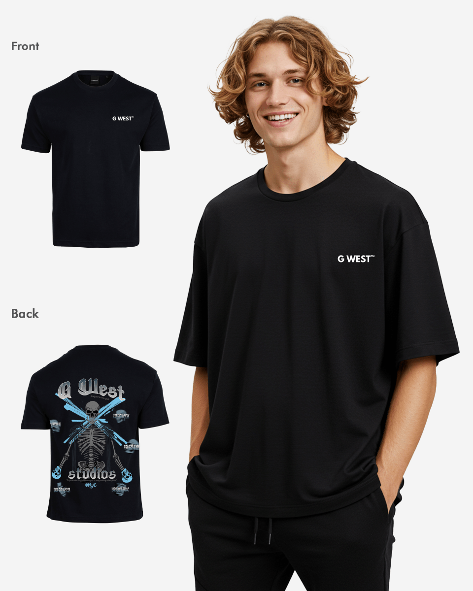 G West Mens Oversized Skull Tee