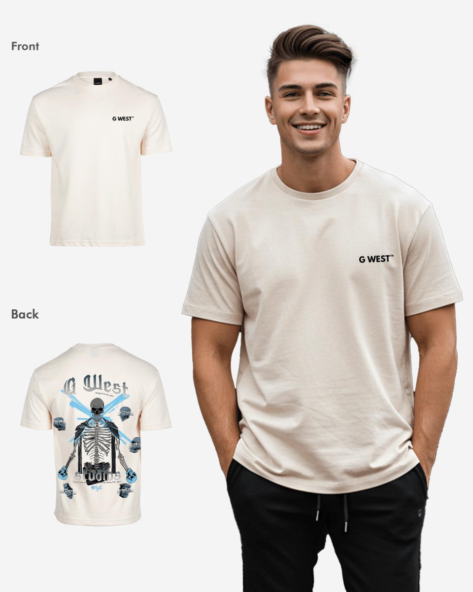 G West Mens Oversized Skull Tee