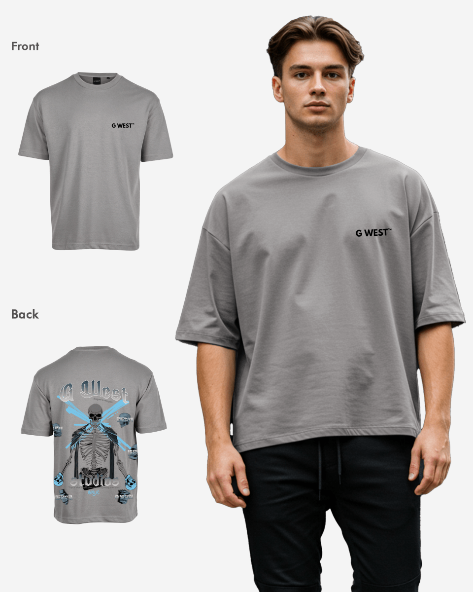 G West Mens Oversized Skull Tee